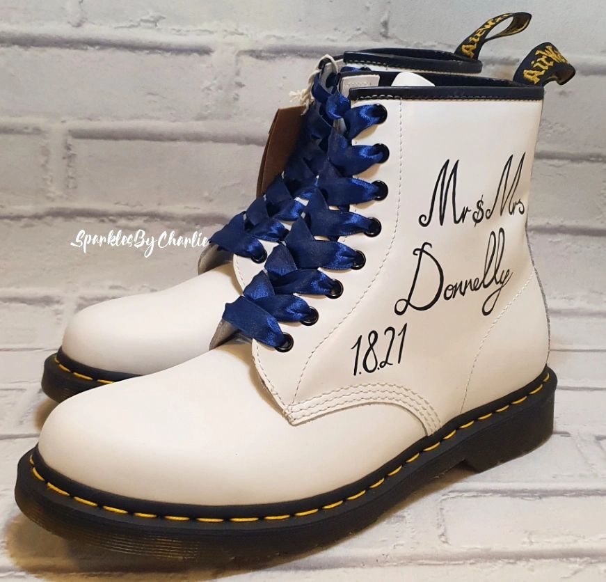 Wedding Dr Martens 1460 SMOOTH LEATHER ANKLE BOOTS