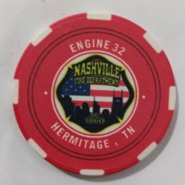 Poker chip for Nashville Fire Department 