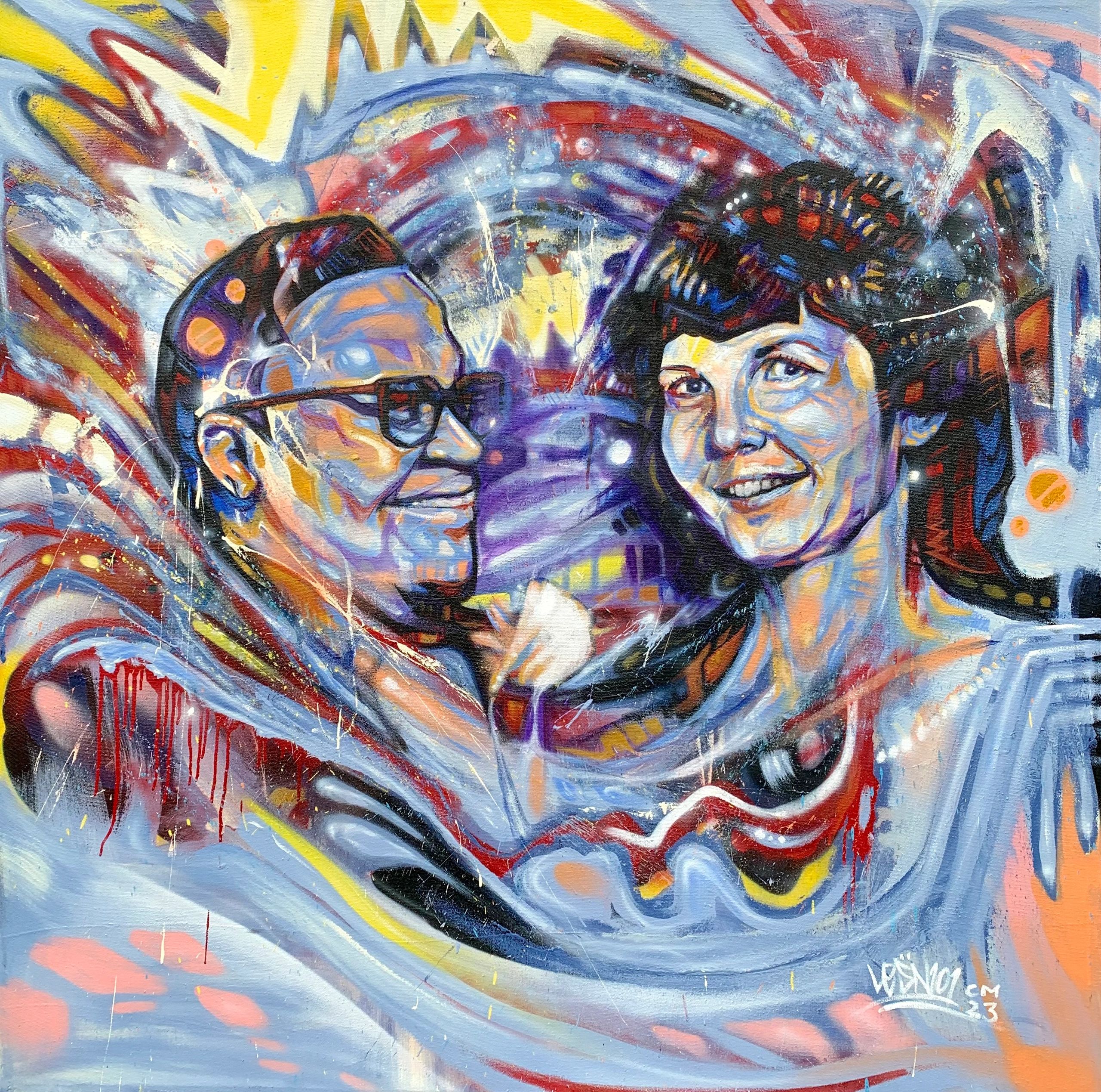 Abstract graffiti portrait
