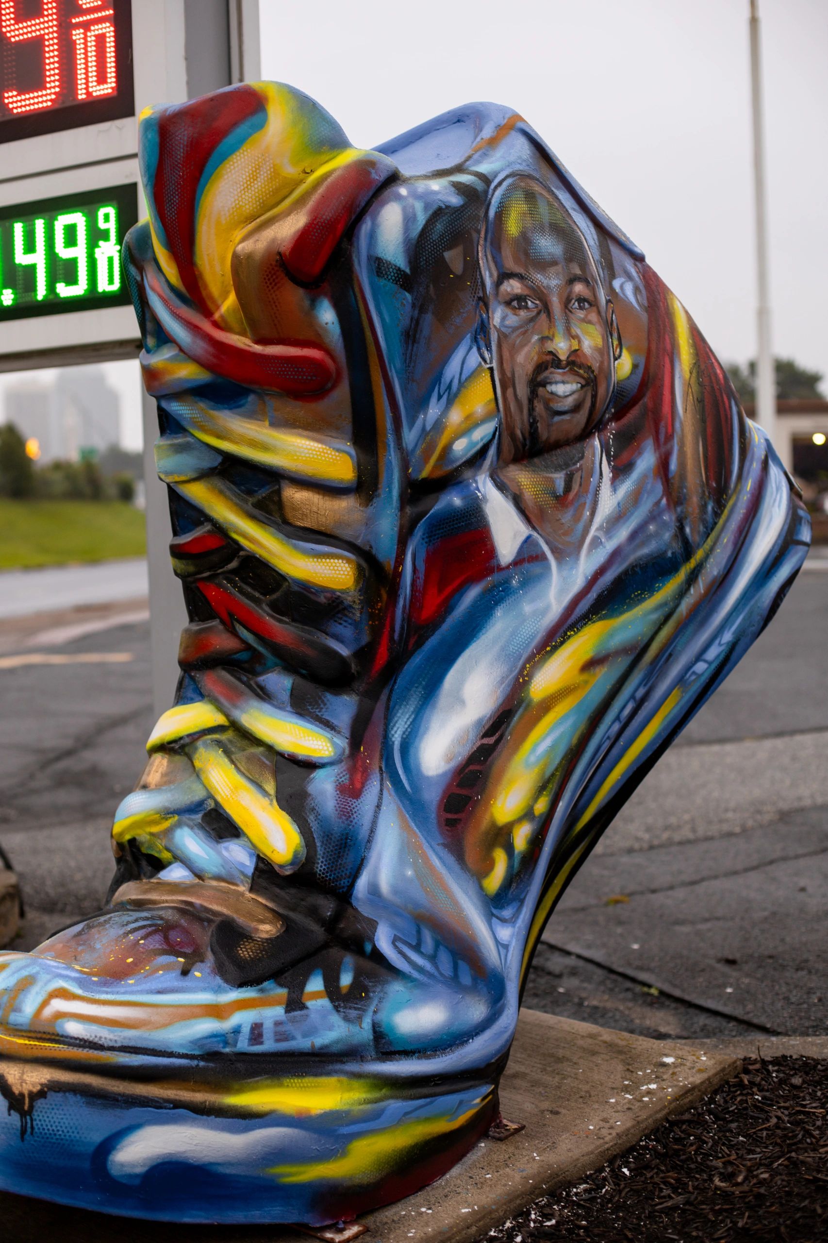 Painted Sneaker Sculpture