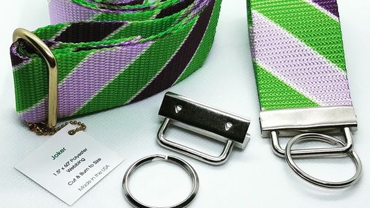 Bowtie Belts belt and keychain in the Joker color
