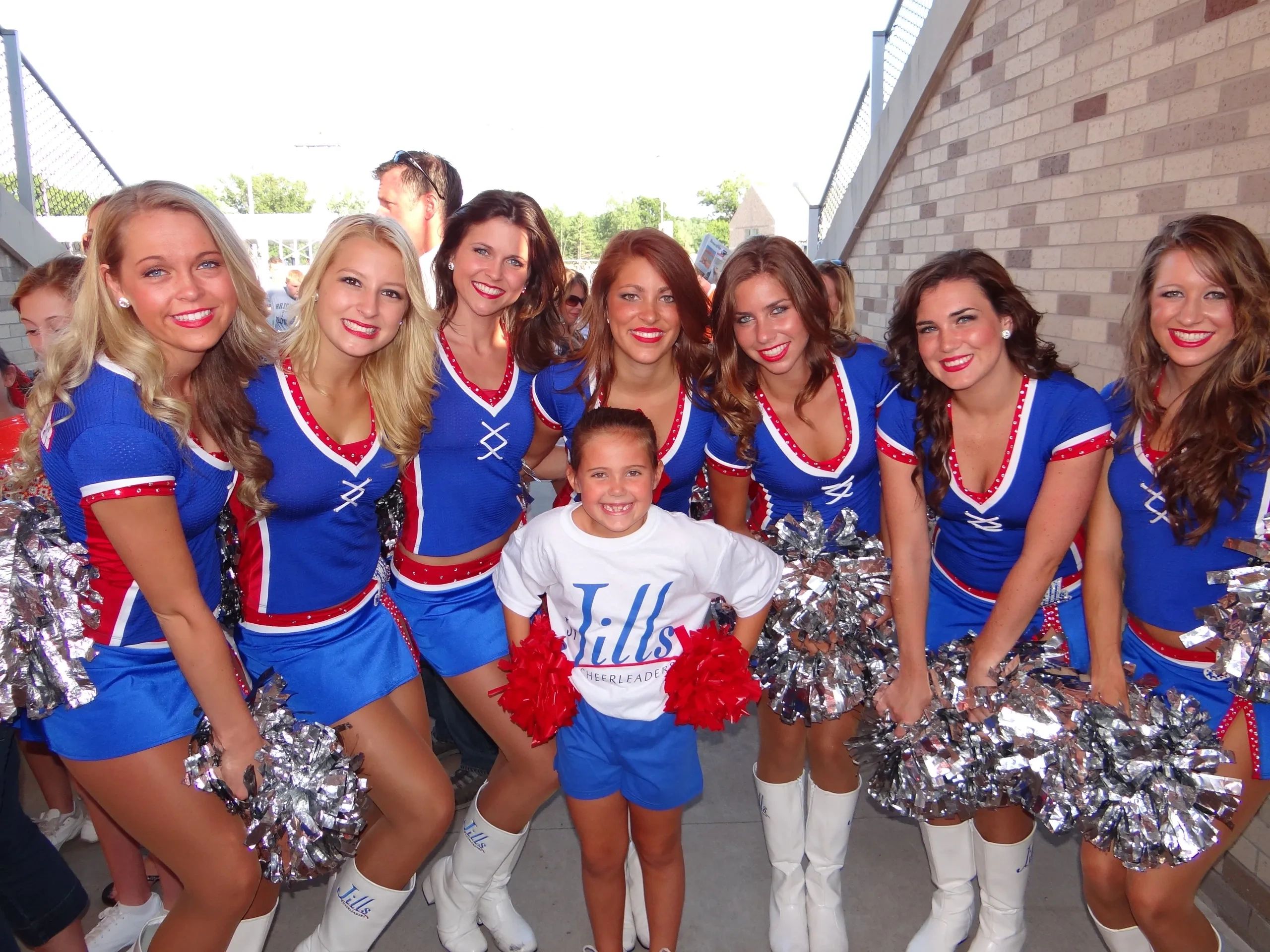 Jr. Jills perform on the Bisons Sahlen Field on 8/3 Game Day.