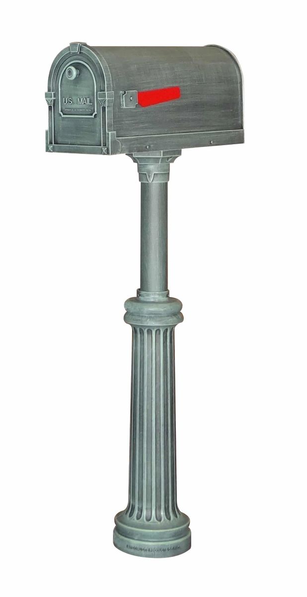 Savannah Curbside Mailbox with Bradford Direct Burial Mailbox Post