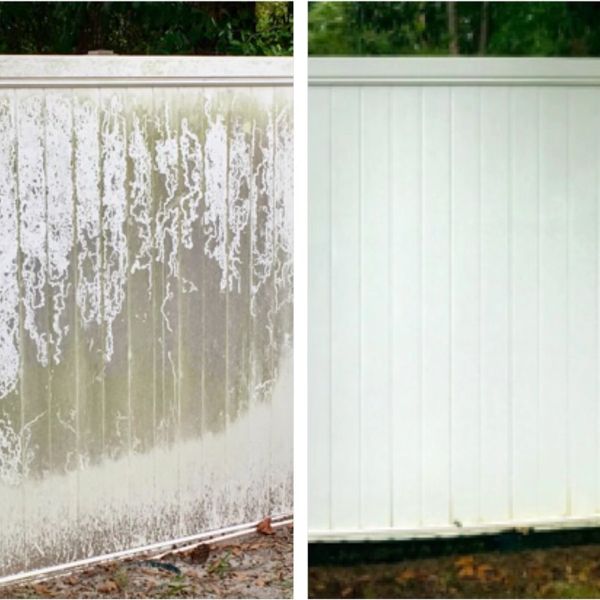 Vinyl fence cleaning service Dothan AL Best fence cleaning service Dothan AL fence washing Dothan AL