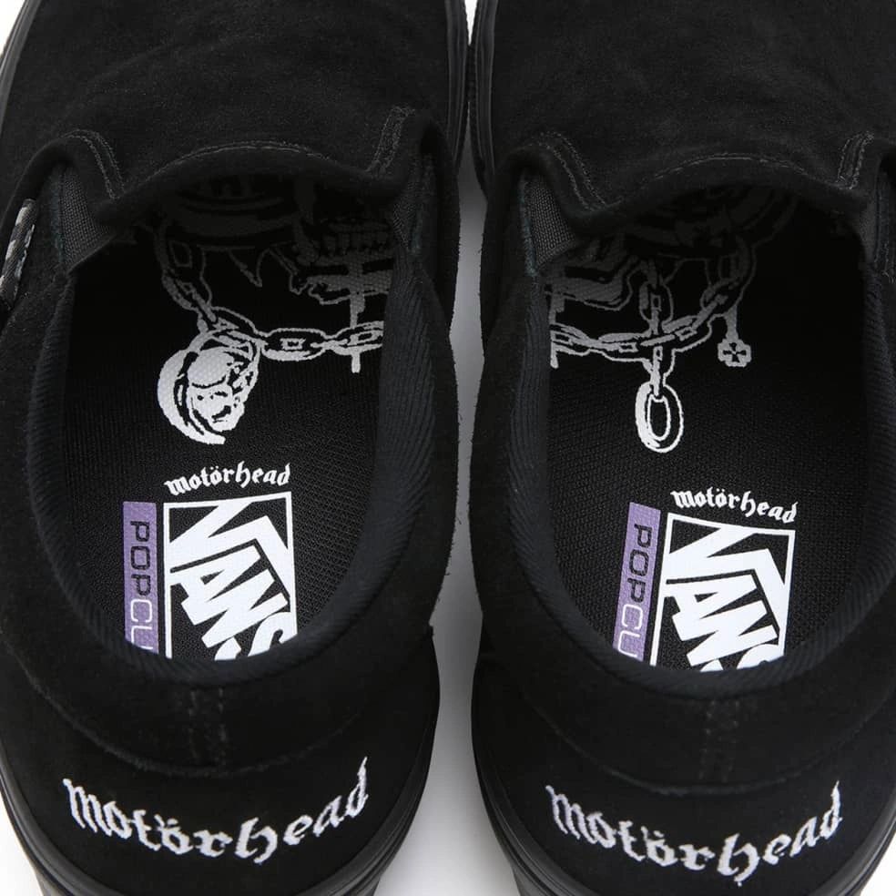 Vans x Motorhead Skate Slip On Shoes - Black / Black