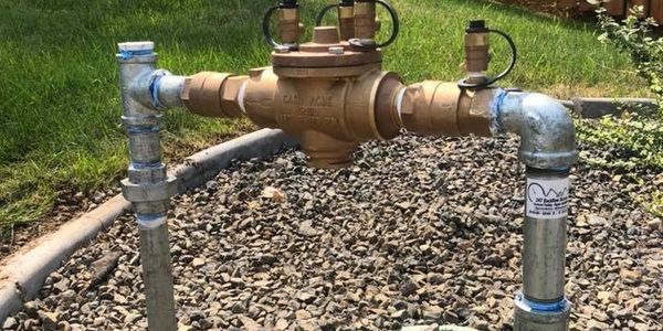 Backflow device installed