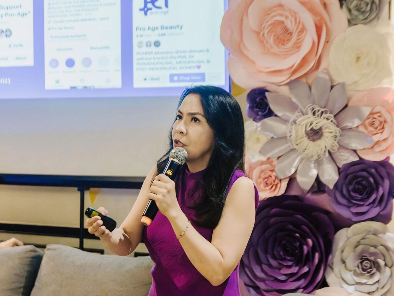 ProAge Founder Claudine Viquiera talked about her own peri/menopause struggles which encouraged her to form a community and start the brand. ProAge Founder Claudine Viquiera talked about her own peri/menopause struggles which encouraged her to form a community and start the brand.