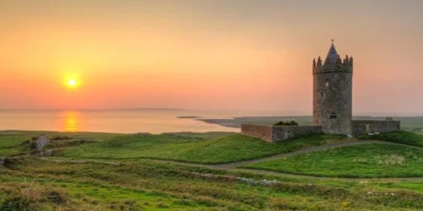 Ireland sunset castle