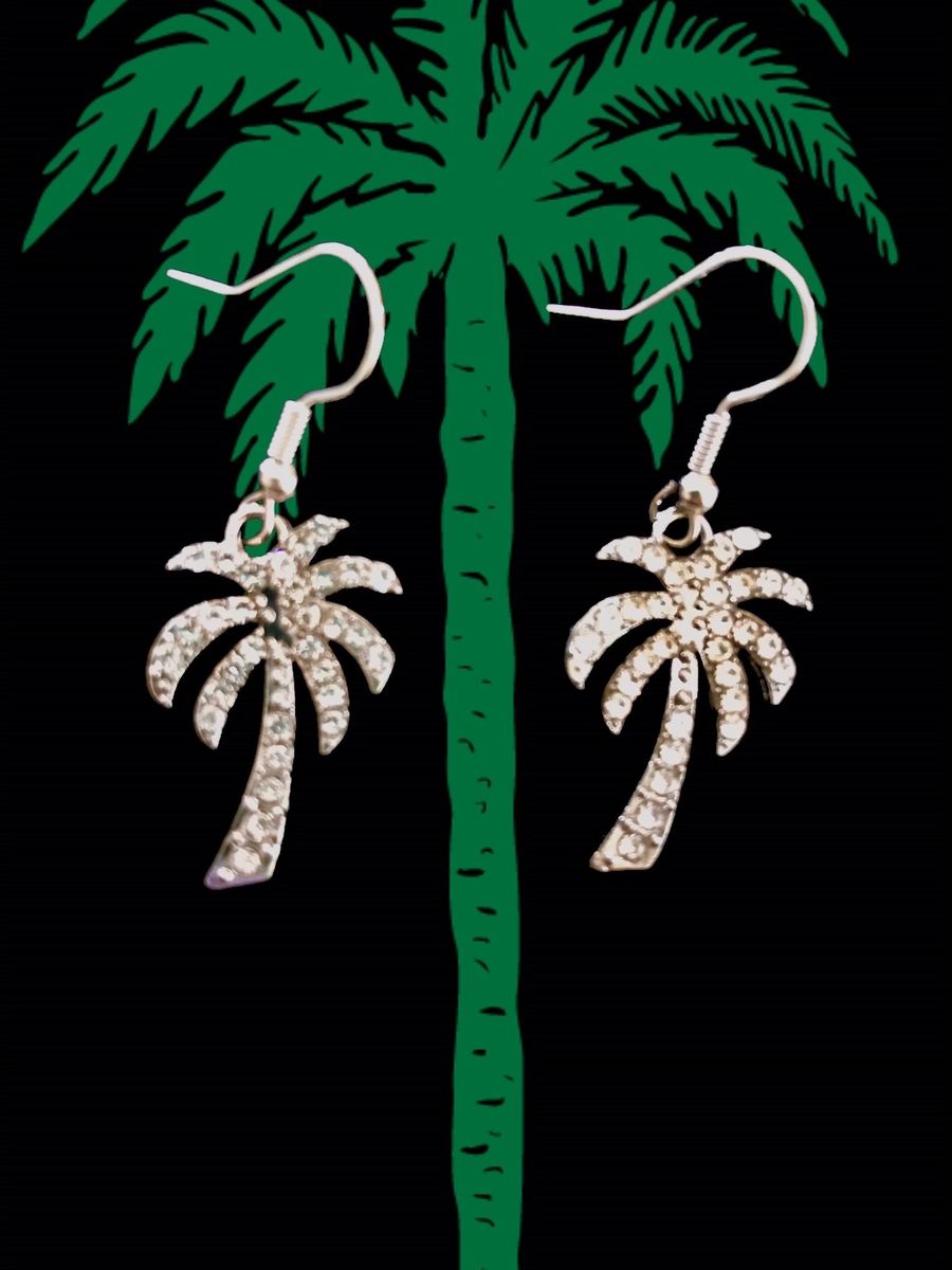 PALM TREE CLAY EARRINGS