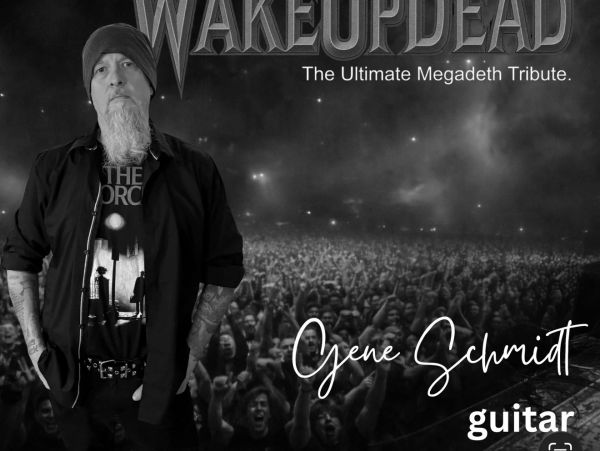 Gene Schmidt on guitar in a tribute to Megadeth band Wake Up Dead.