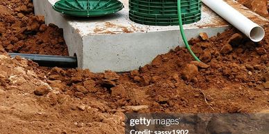 New septic system being installed.