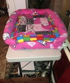 large dog custom bed ordered by a Hello Kitty lover