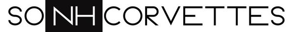 Logo displaying 'SONH CORVETTES' with a black square highlighting 'NH'.