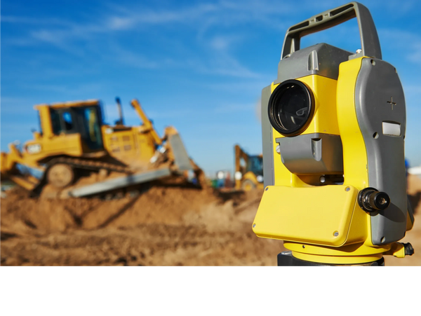 Survey equipment with bulldozer