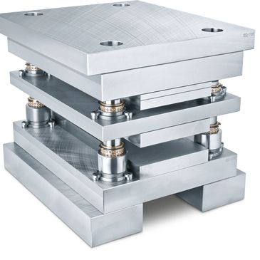 A precision industrial metal mold or die used in manufacturing.
