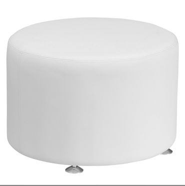 Lounge Furniture
White Round Leather Ottoman
