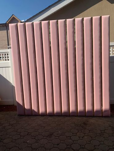 8*8 Pink Velvet Wall
With silver or gold strips