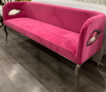 Pink & SILVER 
VELVET SOFA
$350