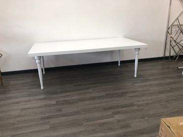 8ft*4ft Estate Table(available with white or black top with the opinion of silver, gold ,white or Bk
