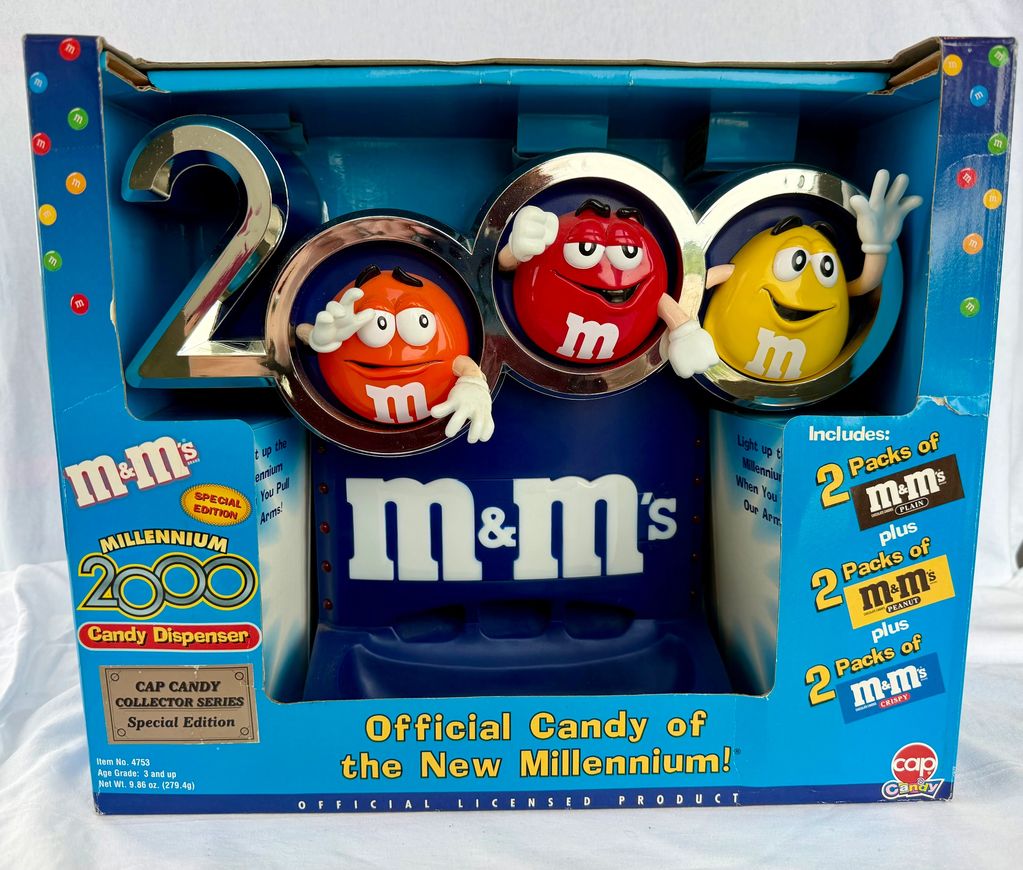 M&M's Millennium 2000 Special Edition Candy Dispenser Set w/ M&M's Candies