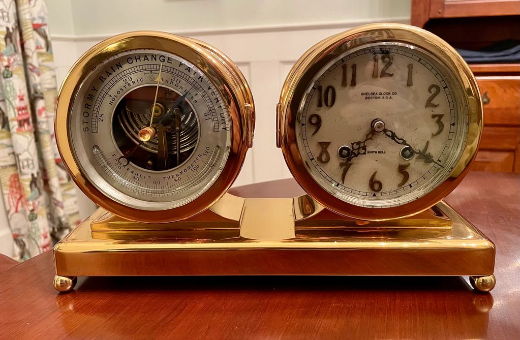 1913 Chelsea "Desk Set Clock & Barometer"