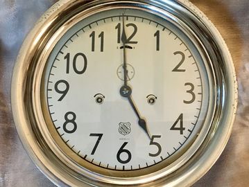 Chelsea Clocks 8 1/2\ Ship\'s Bell Clock In Brass