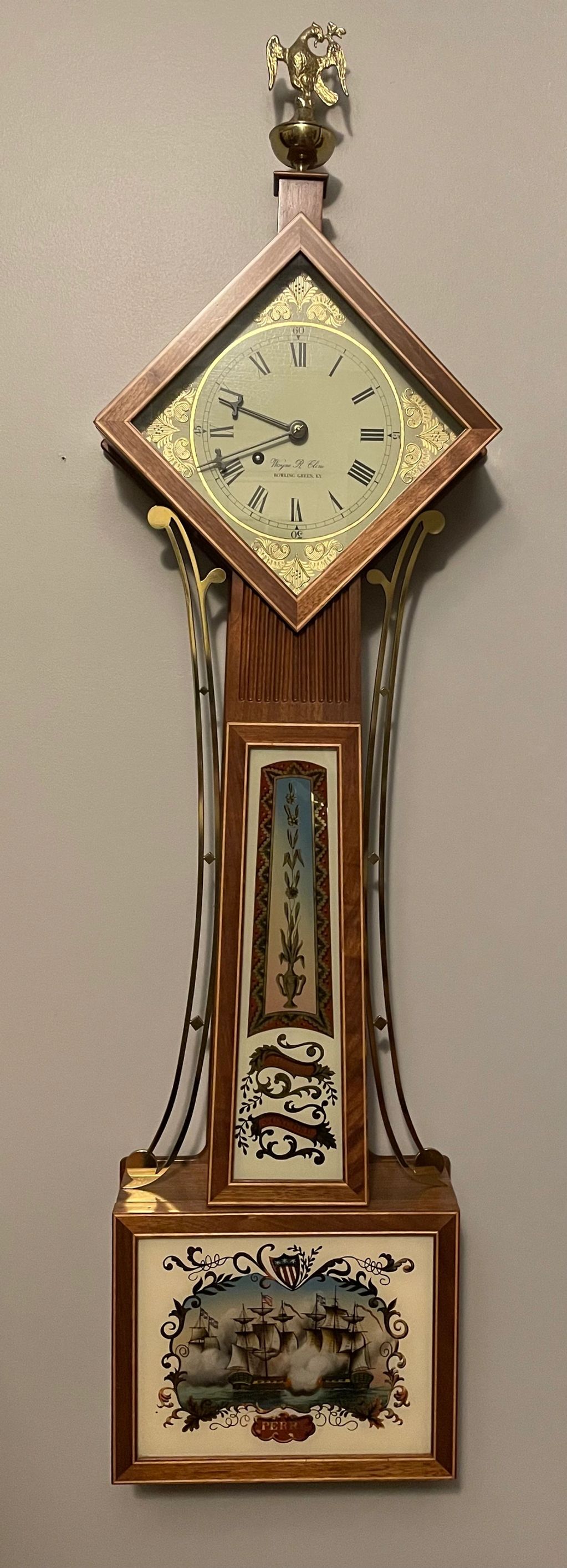 20th century Wayne Cline Diamondhead banjo clock.