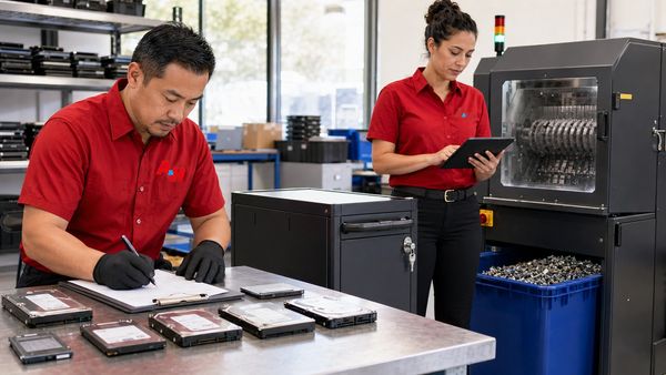 A&H IT Renew documents hard drives before secure off-site shredding.