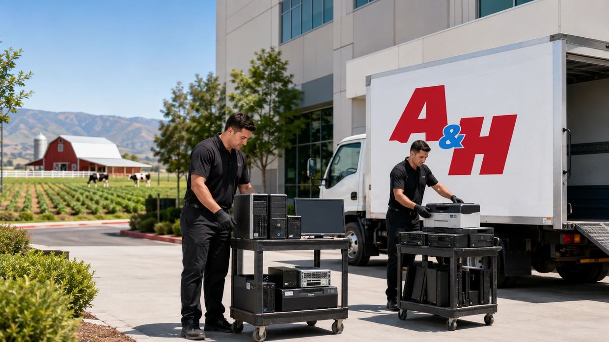 A&H IT Renew collects retired electronics from a working Chino business.