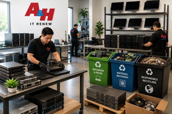 A business completes its technology refresh with documented IT asset disposition.