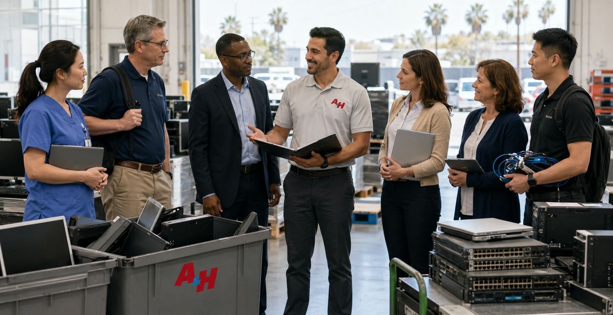 A&H IT Renew helps organizations plan secure electronics recycling and technology retirement.