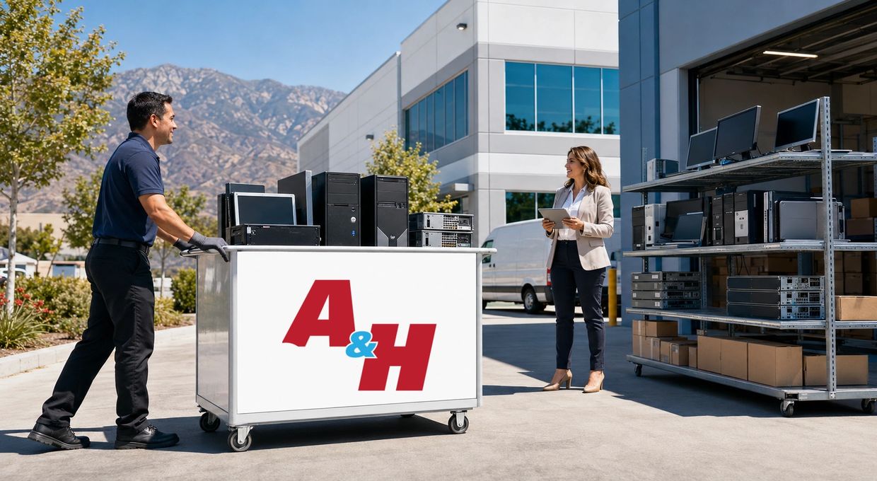 A&H IT Renew moves retired electronics from a growing Rancho Cucamonga business.