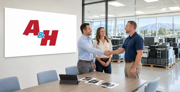 A&H IT Renew completes a Rancho Cucamonga recycling project with business contacts.