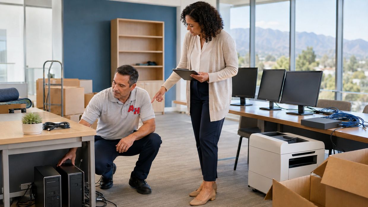 A&H IT Renew identifies retired electronics during a business relocation in Upland.
