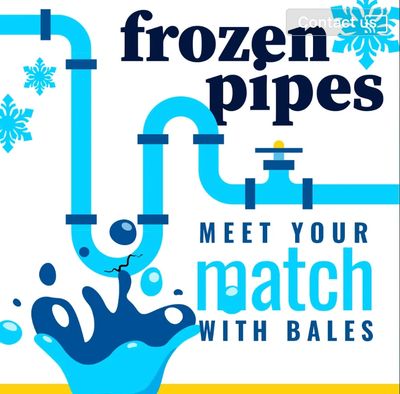 a graphic of pipes bursting due to freezing