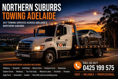 24/7 emergency towing services across Adelaide northern suburbs