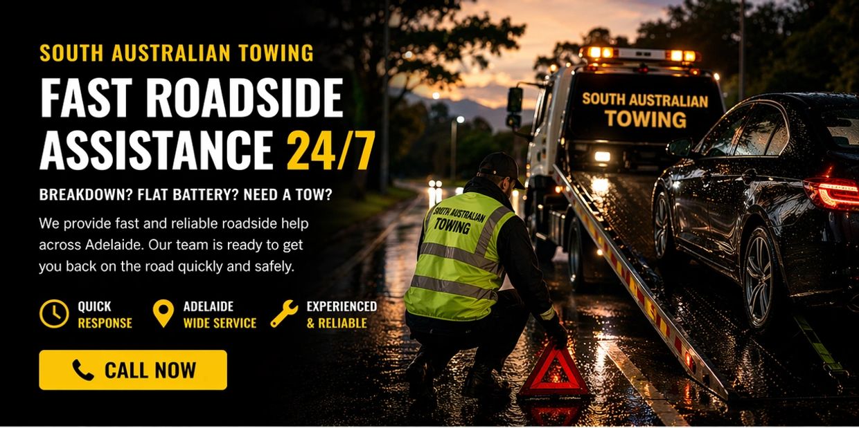 South Australian Towing offers 24/7 fast roadside towing across Adelaide.