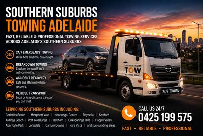 24/7 towing services across Adelaide southern suburbs including Morphett Vale, Reynella, Noarlunga,