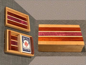 Your card box was hand crafted with pride
using various hardwoods which include:

Cherry, Maple, Pur