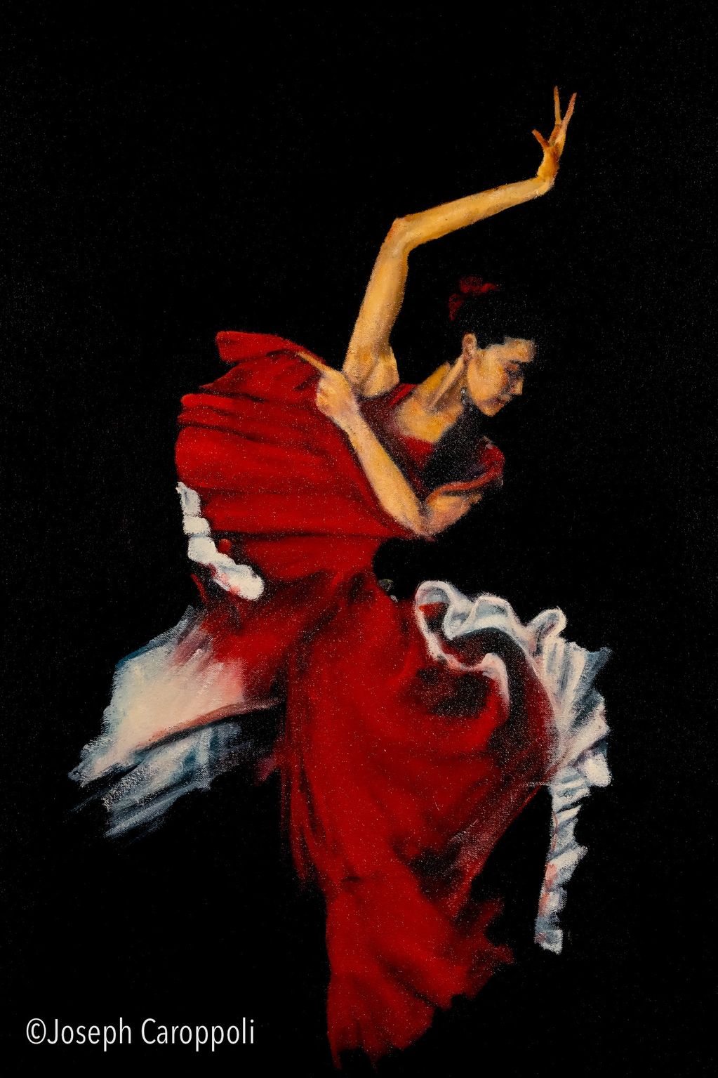 Flamenco in Red
Oil Painting on Canvas
24”x18”

