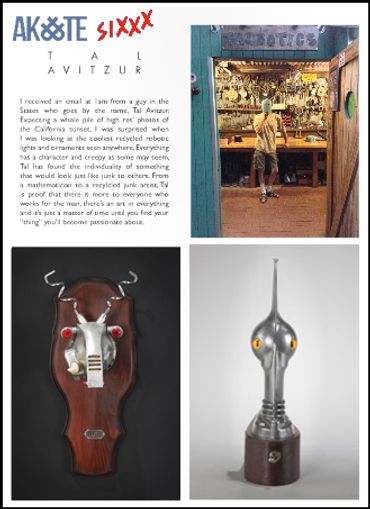 Akute Magazine article of Santa Barbara artist Tal Avitzur.