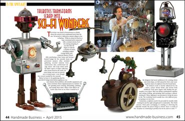 Handmade Business Magazine article of Santa Barbara artist Tal Avitzur.