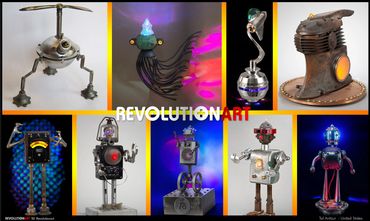 Revolution Art Magazine layout of work by Santa Barbara artist Tal Avitzur.