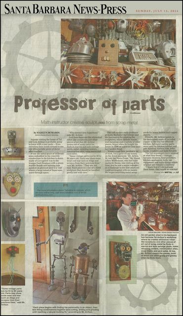 Santa Barbara News-Press article of Santa Barbara artist Tal Avitzur.