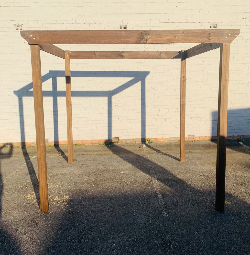 4 Poster Wedding arbour, Dark Rustic stain. 

$220 inc assembly. 
(Travel fees may apply)