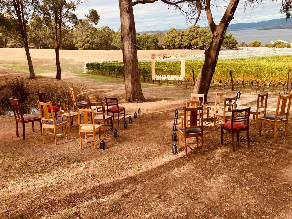 Mix-Matched vintage ceremony chairs

Perfect Rustic or country theme wedding!

$9each 

18 available