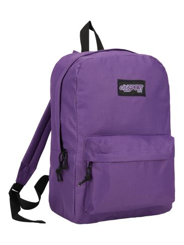 Purple citysport backpack with front pocket.