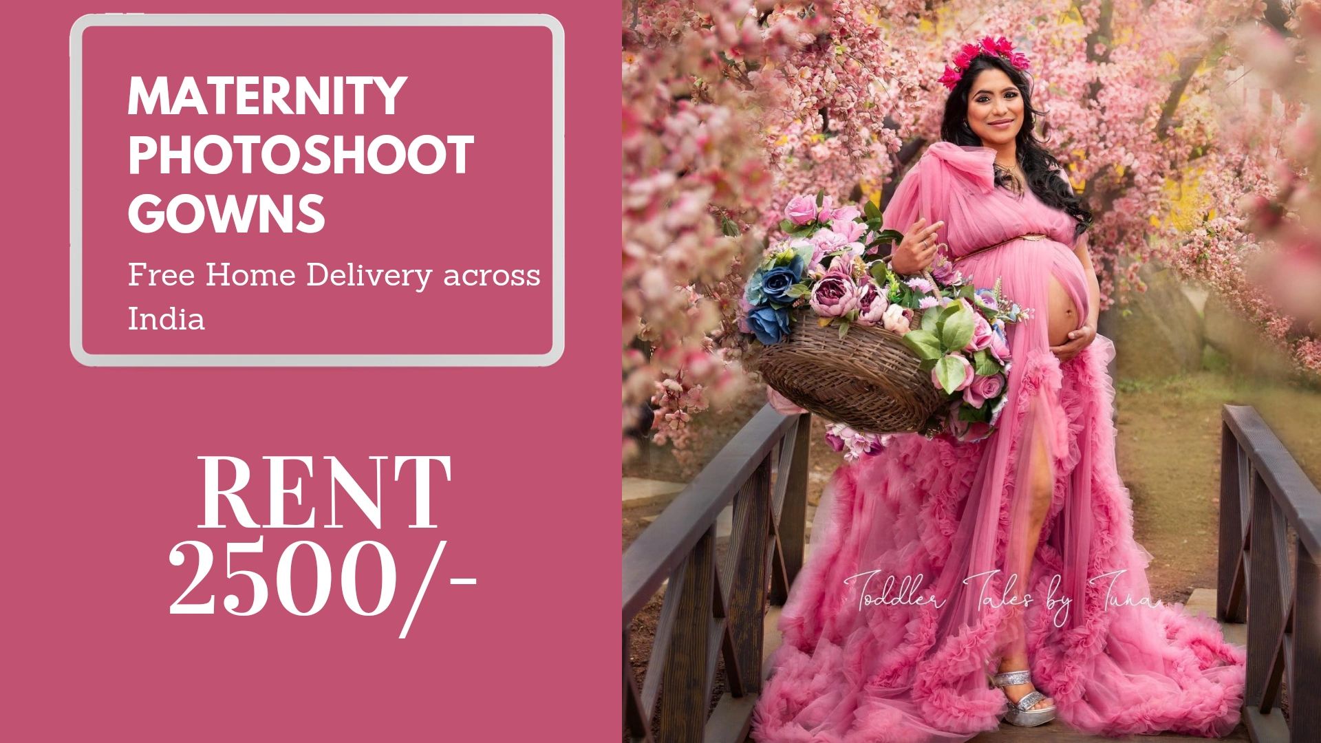 Rent Maternity Photo shoot Gowns Free Home Delivery