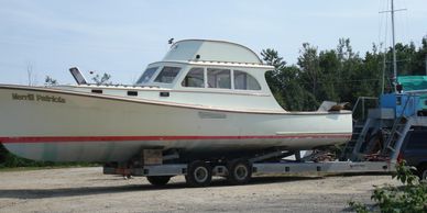 Customer boat build. Fiberglass composite work