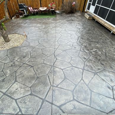 Stamped backyard ez-tique and seal